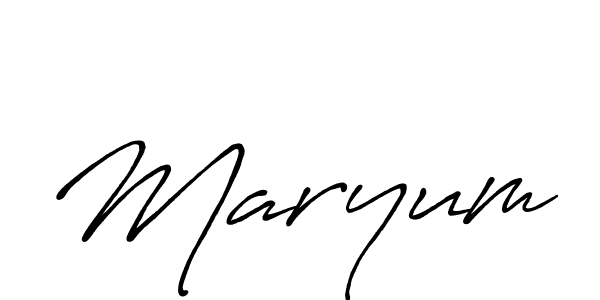 Design your own signature with our free online signature maker. With this signature software, you can create a handwritten (Antro_Vectra_Bolder) signature for name Maryum. Maryum signature style 7 images and pictures png