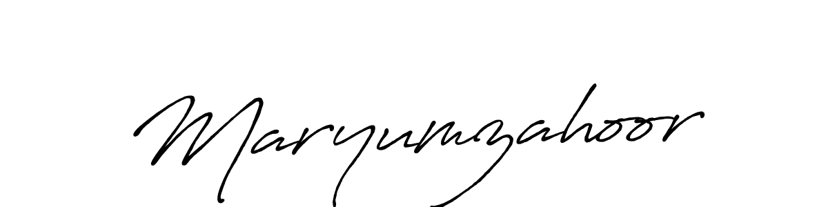 It looks lik you need a new signature style for name Maryumzahoor. Design unique handwritten (Antro_Vectra_Bolder) signature with our free signature maker in just a few clicks. Maryumzahoor signature style 7 images and pictures png