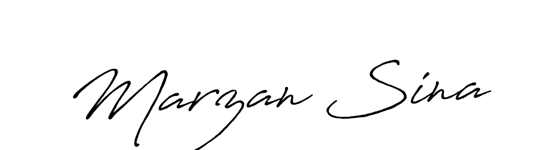 How to make Marzan Sina name signature. Use Antro_Vectra_Bolder style for creating short signs online. This is the latest handwritten sign. Marzan Sina signature style 7 images and pictures png