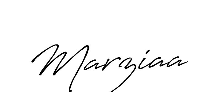Use a signature maker to create a handwritten signature online. With this signature software, you can design (Antro_Vectra_Bolder) your own signature for name Marziaa. Marziaa signature style 7 images and pictures png