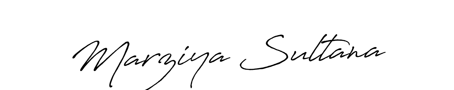 How to make Marziya Sultana name signature. Use Antro_Vectra_Bolder style for creating short signs online. This is the latest handwritten sign. Marziya Sultana signature style 7 images and pictures png