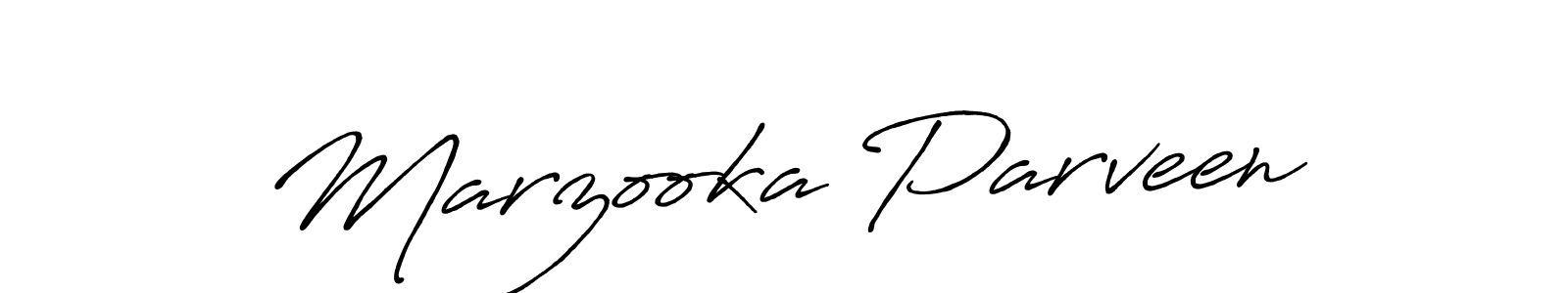 Marzooka Parveen stylish signature style. Best Handwritten Sign (Antro_Vectra_Bolder) for my name. Handwritten Signature Collection Ideas for my name Marzooka Parveen. Marzooka Parveen signature style 7 images and pictures png