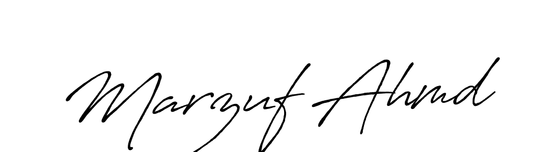 Create a beautiful signature design for name Marzuf Ahmd. With this signature (Antro_Vectra_Bolder) fonts, you can make a handwritten signature for free. Marzuf Ahmd signature style 7 images and pictures png