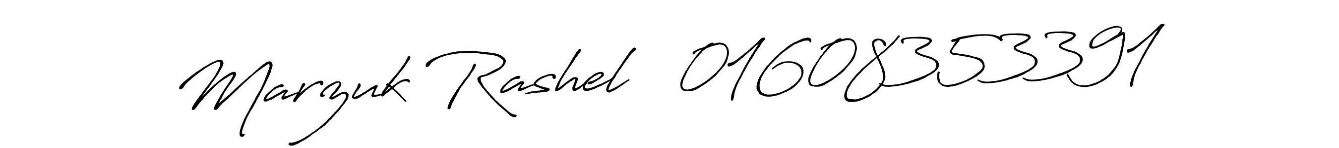 Create a beautiful signature design for name Marzuk Rashel   01608353391. With this signature (Antro_Vectra_Bolder) fonts, you can make a handwritten signature for free. Marzuk Rashel   01608353391 signature style 7 images and pictures png
