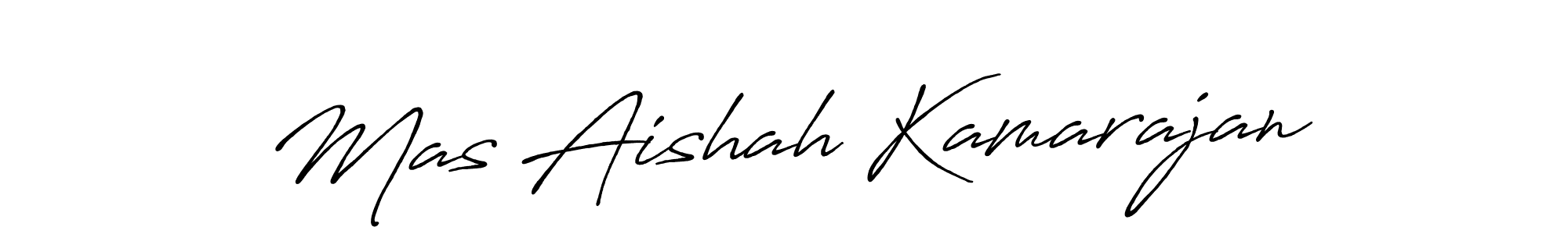 How to make Mas Aishah Kamarajan signature? Antro_Vectra_Bolder is a professional autograph style. Create handwritten signature for Mas Aishah Kamarajan name. Mas Aishah Kamarajan signature style 7 images and pictures png