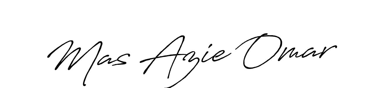 Design your own signature with our free online signature maker. With this signature software, you can create a handwritten (Antro_Vectra_Bolder) signature for name Mas Azie Omar. Mas Azie Omar signature style 7 images and pictures png