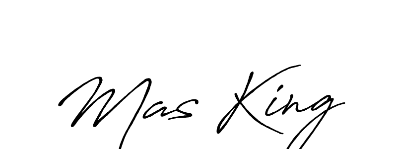 Make a beautiful signature design for name Mas King. With this signature (Antro_Vectra_Bolder) style, you can create a handwritten signature for free. Mas King signature style 7 images and pictures png