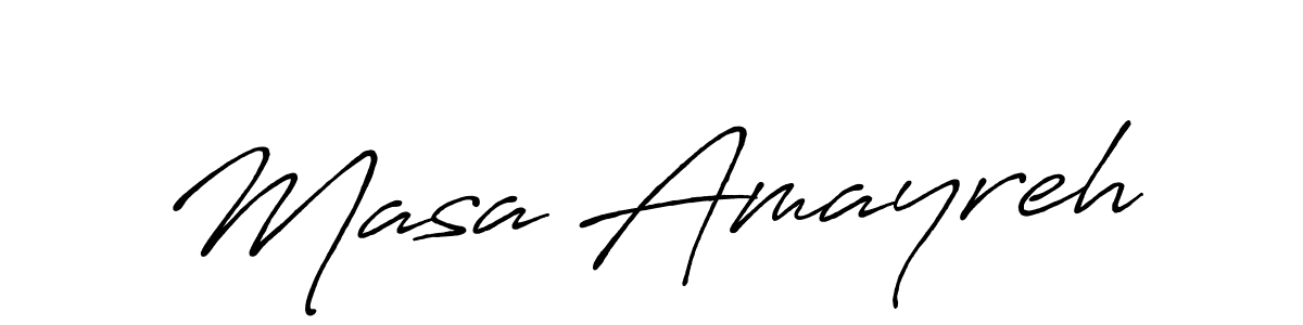 Once you've used our free online signature maker to create your best signature Antro_Vectra_Bolder style, it's time to enjoy all of the benefits that Masa Amayreh name signing documents. Masa Amayreh signature style 7 images and pictures png