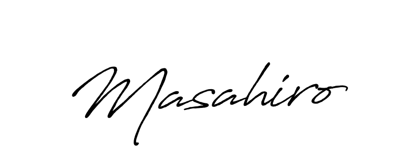 Design your own signature with our free online signature maker. With this signature software, you can create a handwritten (Antro_Vectra_Bolder) signature for name Masahiro. Masahiro signature style 7 images and pictures png