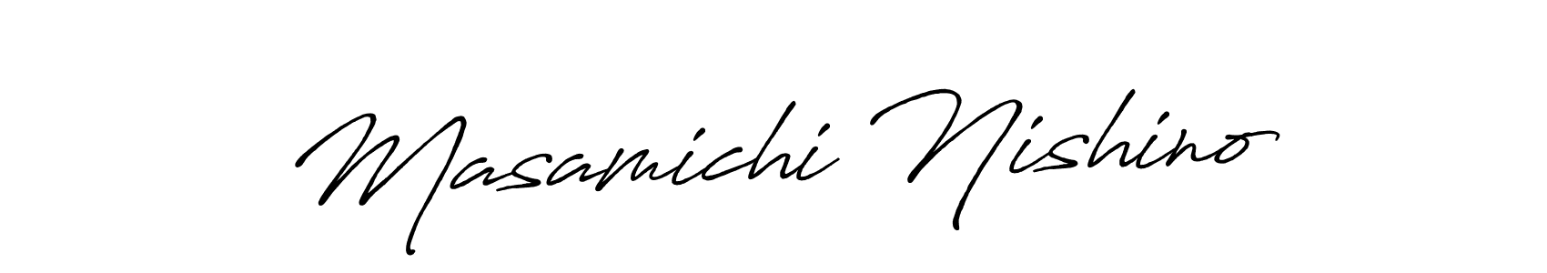 The best way (Antro_Vectra_Bolder) to make a short signature is to pick only two or three words in your name. The name Masamichi Nishino include a total of six letters. For converting this name. Masamichi Nishino signature style 7 images and pictures png