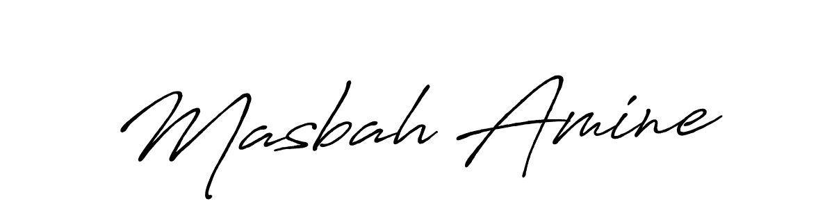 The best way (Antro_Vectra_Bolder) to make a short signature is to pick only two or three words in your name. The name Masbah Amine include a total of six letters. For converting this name. Masbah Amine signature style 7 images and pictures png
