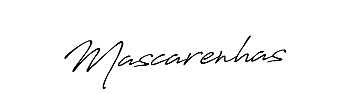 Make a beautiful signature design for name Mascarenhas. With this signature (Antro_Vectra_Bolder) style, you can create a handwritten signature for free. Mascarenhas signature style 7 images and pictures png