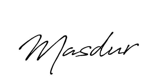 Design your own signature with our free online signature maker. With this signature software, you can create a handwritten (Antro_Vectra_Bolder) signature for name Masdur. Masdur signature style 7 images and pictures png