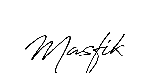 Design your own signature with our free online signature maker. With this signature software, you can create a handwritten (Antro_Vectra_Bolder) signature for name Masfik. Masfik signature style 7 images and pictures png