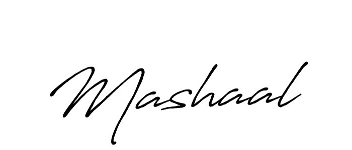 Design your own signature with our free online signature maker. With this signature software, you can create a handwritten (Antro_Vectra_Bolder) signature for name Mashaal. Mashaal signature style 7 images and pictures png