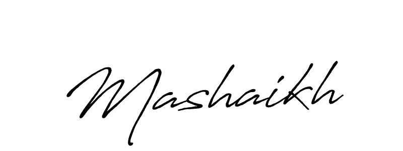 How to make Mashaikh signature? Antro_Vectra_Bolder is a professional autograph style. Create handwritten signature for Mashaikh name. Mashaikh signature style 7 images and pictures png