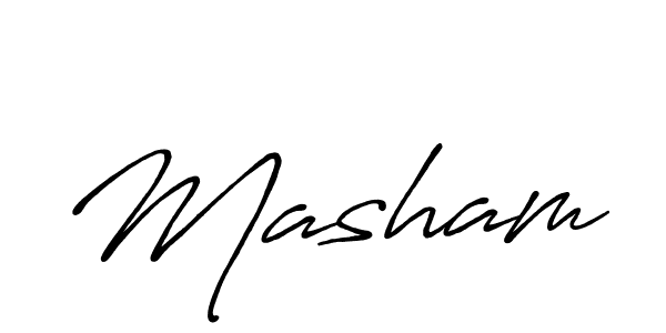 How to make Masham signature? Antro_Vectra_Bolder is a professional autograph style. Create handwritten signature for Masham name. Masham signature style 7 images and pictures png