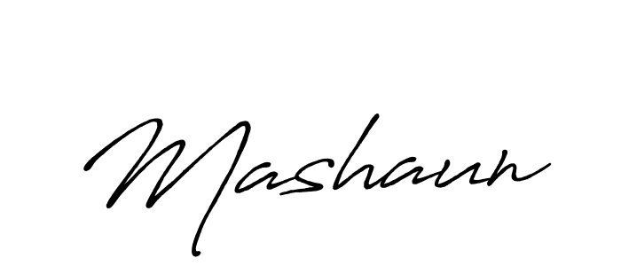 Design your own signature with our free online signature maker. With this signature software, you can create a handwritten (Antro_Vectra_Bolder) signature for name Mashaun. Mashaun signature style 7 images and pictures png