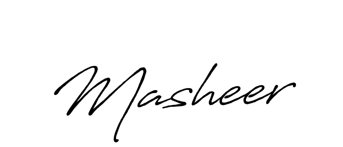 Use a signature maker to create a handwritten signature online. With this signature software, you can design (Antro_Vectra_Bolder) your own signature for name Masheer. Masheer signature style 7 images and pictures png