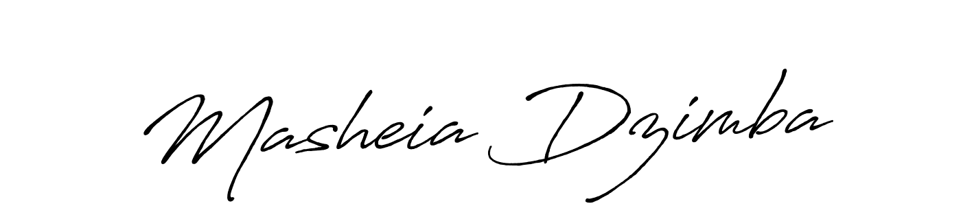 Create a beautiful signature design for name Masheia Dzimba. With this signature (Antro_Vectra_Bolder) fonts, you can make a handwritten signature for free. Masheia Dzimba signature style 7 images and pictures png