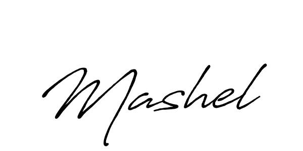 Use a signature maker to create a handwritten signature online. With this signature software, you can design (Antro_Vectra_Bolder) your own signature for name Mashel. Mashel signature style 7 images and pictures png