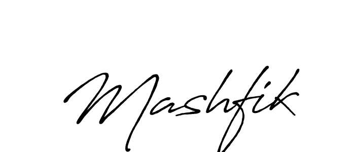 Use a signature maker to create a handwritten signature online. With this signature software, you can design (Antro_Vectra_Bolder) your own signature for name Mashfik. Mashfik signature style 7 images and pictures png