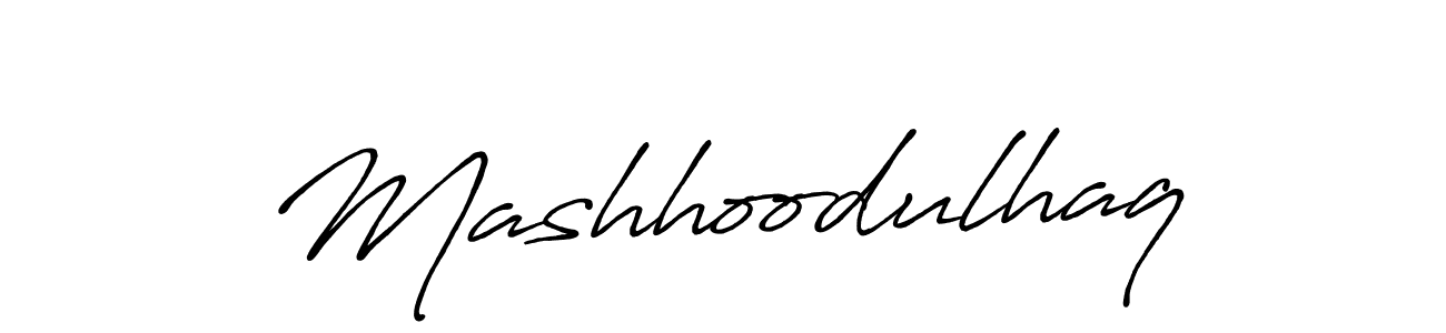 The best way (Antro_Vectra_Bolder) to make a short signature is to pick only two or three words in your name. The name Mashhoodulhaq include a total of six letters. For converting this name. Mashhoodulhaq signature style 7 images and pictures png