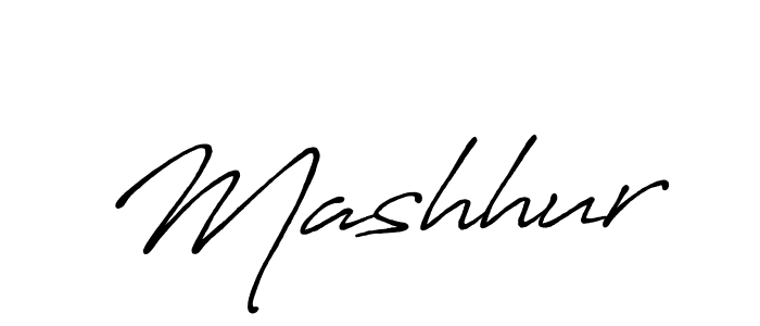 How to make Mashhur name signature. Use Antro_Vectra_Bolder style for creating short signs online. This is the latest handwritten sign. Mashhur signature style 7 images and pictures png