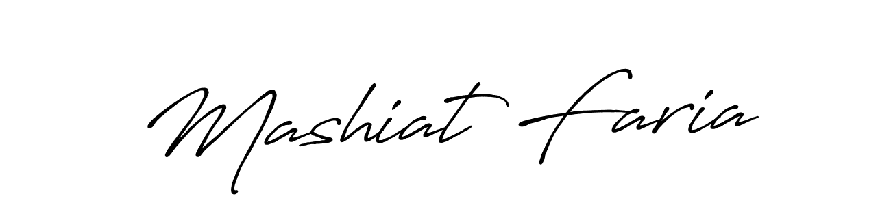 You can use this online signature creator to create a handwritten signature for the name Mashiat Faria. This is the best online autograph maker. Mashiat Faria signature style 7 images and pictures png