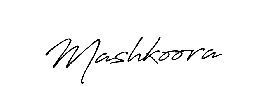 How to make Mashkoora name signature. Use Antro_Vectra_Bolder style for creating short signs online. This is the latest handwritten sign. Mashkoora signature style 7 images and pictures png