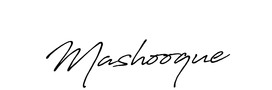 Mashooque stylish signature style. Best Handwritten Sign (Antro_Vectra_Bolder) for my name. Handwritten Signature Collection Ideas for my name Mashooque. Mashooque signature style 7 images and pictures png