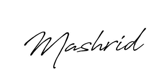 Also we have Mashrid name is the best signature style. Create professional handwritten signature collection using Antro_Vectra_Bolder autograph style. Mashrid signature style 7 images and pictures png