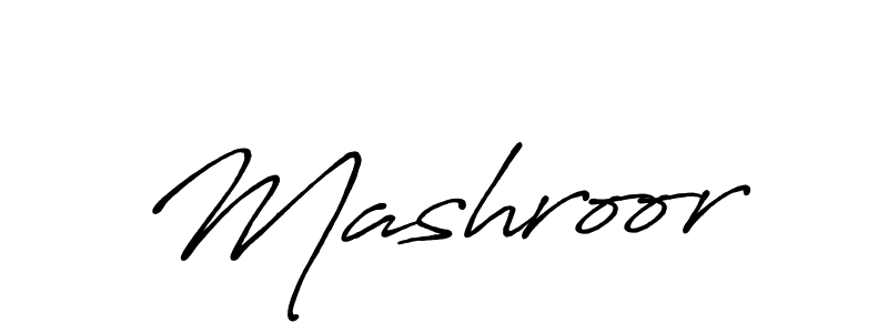 The best way (Antro_Vectra_Bolder) to make a short signature is to pick only two or three words in your name. The name Mashroor include a total of six letters. For converting this name. Mashroor signature style 7 images and pictures png