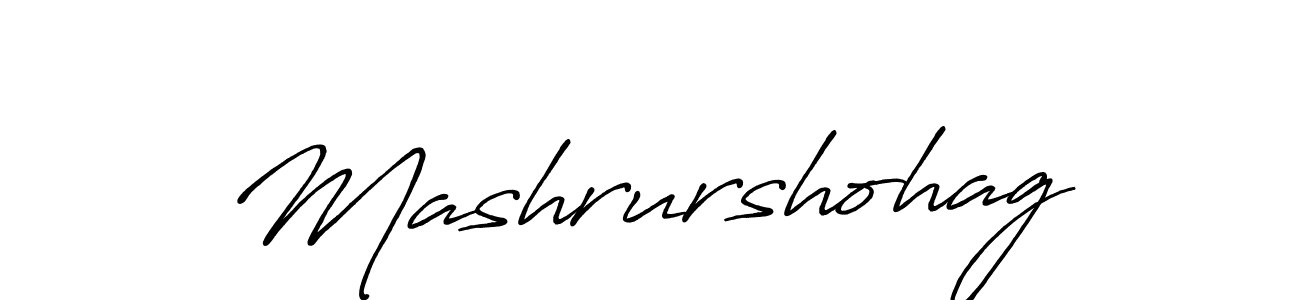 Make a beautiful signature design for name Mashrurshohag. With this signature (Antro_Vectra_Bolder) style, you can create a handwritten signature for free. Mashrurshohag signature style 7 images and pictures png