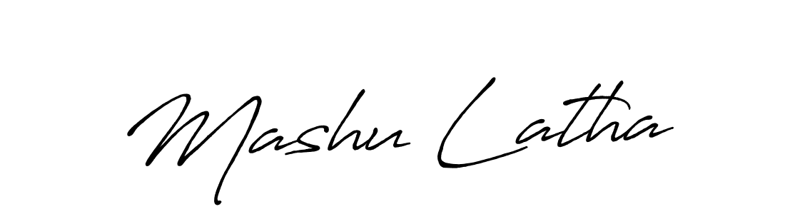 Create a beautiful signature design for name Mashu Latha. With this signature (Antro_Vectra_Bolder) fonts, you can make a handwritten signature for free. Mashu Latha signature style 7 images and pictures png
