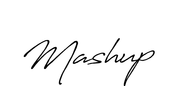 How to make Mashup signature? Antro_Vectra_Bolder is a professional autograph style. Create handwritten signature for Mashup name. Mashup signature style 7 images and pictures png