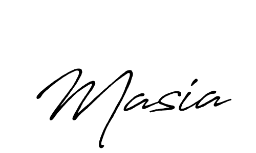 How to make Masia name signature. Use Antro_Vectra_Bolder style for creating short signs online. This is the latest handwritten sign. Masia signature style 7 images and pictures png