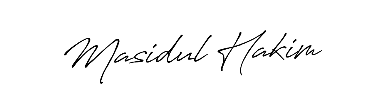 Create a beautiful signature design for name Masidul Hakim. With this signature (Antro_Vectra_Bolder) fonts, you can make a handwritten signature for free. Masidul Hakim signature style 7 images and pictures png