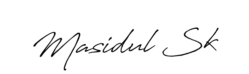 Use a signature maker to create a handwritten signature online. With this signature software, you can design (Antro_Vectra_Bolder) your own signature for name Masidul Sk. Masidul Sk signature style 7 images and pictures png