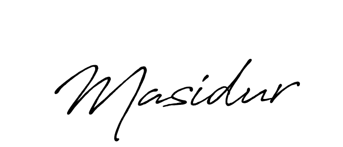 Use a signature maker to create a handwritten signature online. With this signature software, you can design (Antro_Vectra_Bolder) your own signature for name Masidur. Masidur signature style 7 images and pictures png