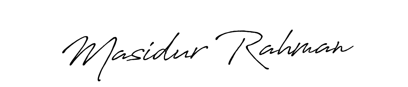 Masidur Rahman stylish signature style. Best Handwritten Sign (Antro_Vectra_Bolder) for my name. Handwritten Signature Collection Ideas for my name Masidur Rahman. Masidur Rahman signature style 7 images and pictures png
