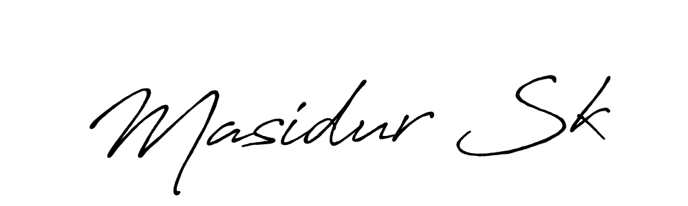 Create a beautiful signature design for name Masidur Sk. With this signature (Antro_Vectra_Bolder) fonts, you can make a handwritten signature for free. Masidur Sk signature style 7 images and pictures png