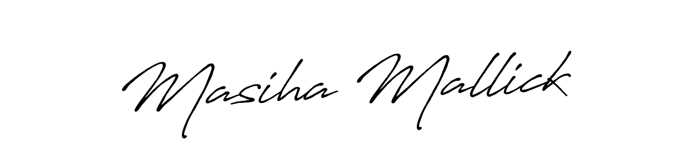 Use a signature maker to create a handwritten signature online. With this signature software, you can design (Antro_Vectra_Bolder) your own signature for name Masiha Mallick. Masiha Mallick signature style 7 images and pictures png