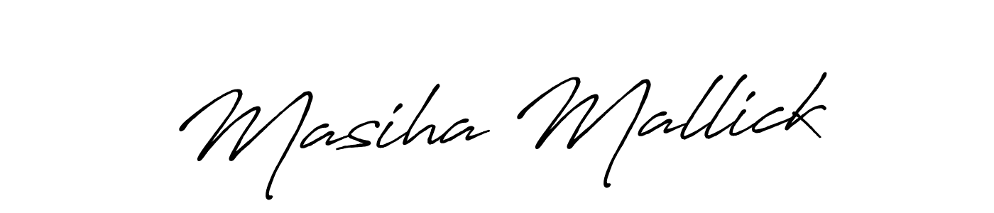 Masiha Mallick stylish signature style. Best Handwritten Sign (Antro_Vectra_Bolder) for my name. Handwritten Signature Collection Ideas for my name Masiha Mallick. Masiha Mallick signature style 7 images and pictures png