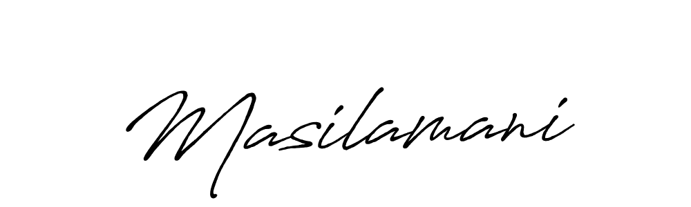 How to make Masilamani name signature. Use Antro_Vectra_Bolder style for creating short signs online. This is the latest handwritten sign. Masilamani signature style 7 images and pictures png