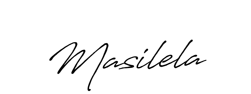Make a beautiful signature design for name Masilela. With this signature (Antro_Vectra_Bolder) style, you can create a handwritten signature for free. Masilela signature style 7 images and pictures png