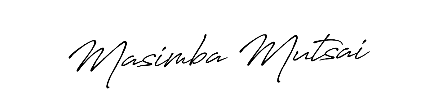 Also we have Masimba Mutsai name is the best signature style. Create professional handwritten signature collection using Antro_Vectra_Bolder autograph style. Masimba Mutsai signature style 7 images and pictures png