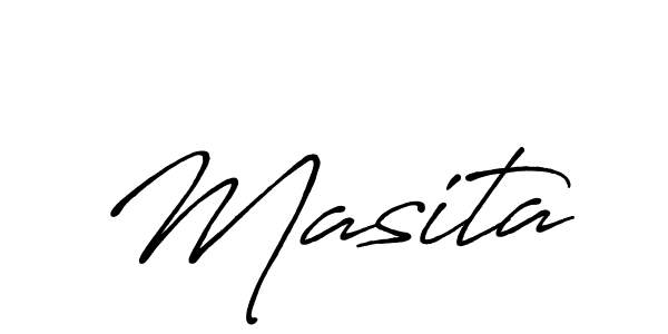 You should practise on your own different ways (Antro_Vectra_Bolder) to write your name (Masita) in signature. don't let someone else do it for you. Masita signature style 7 images and pictures png