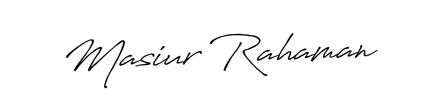 Masiur Rahaman stylish signature style. Best Handwritten Sign (Antro_Vectra_Bolder) for my name. Handwritten Signature Collection Ideas for my name Masiur Rahaman. Masiur Rahaman signature style 7 images and pictures png