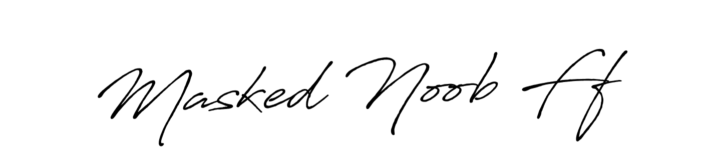 if you are searching for the best signature style for your name Masked Noob Ff. so please give up your signature search. here we have designed multiple signature styles  using Antro_Vectra_Bolder. Masked Noob Ff signature style 7 images and pictures png